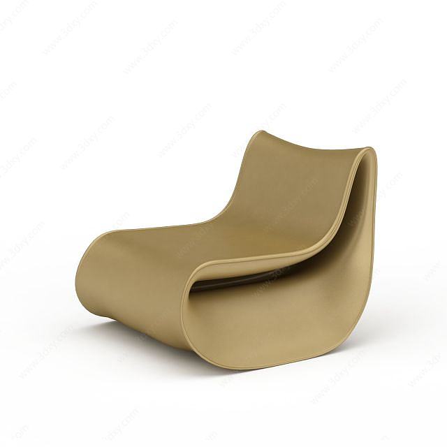 金色异形沙发3D模型