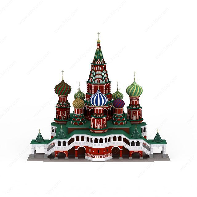 俄罗斯瓦西里大教堂3D模型