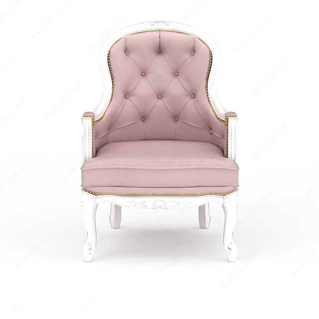 粉红色沙发3D模型