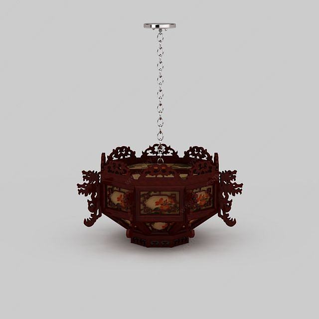 中式吊灯3D模型