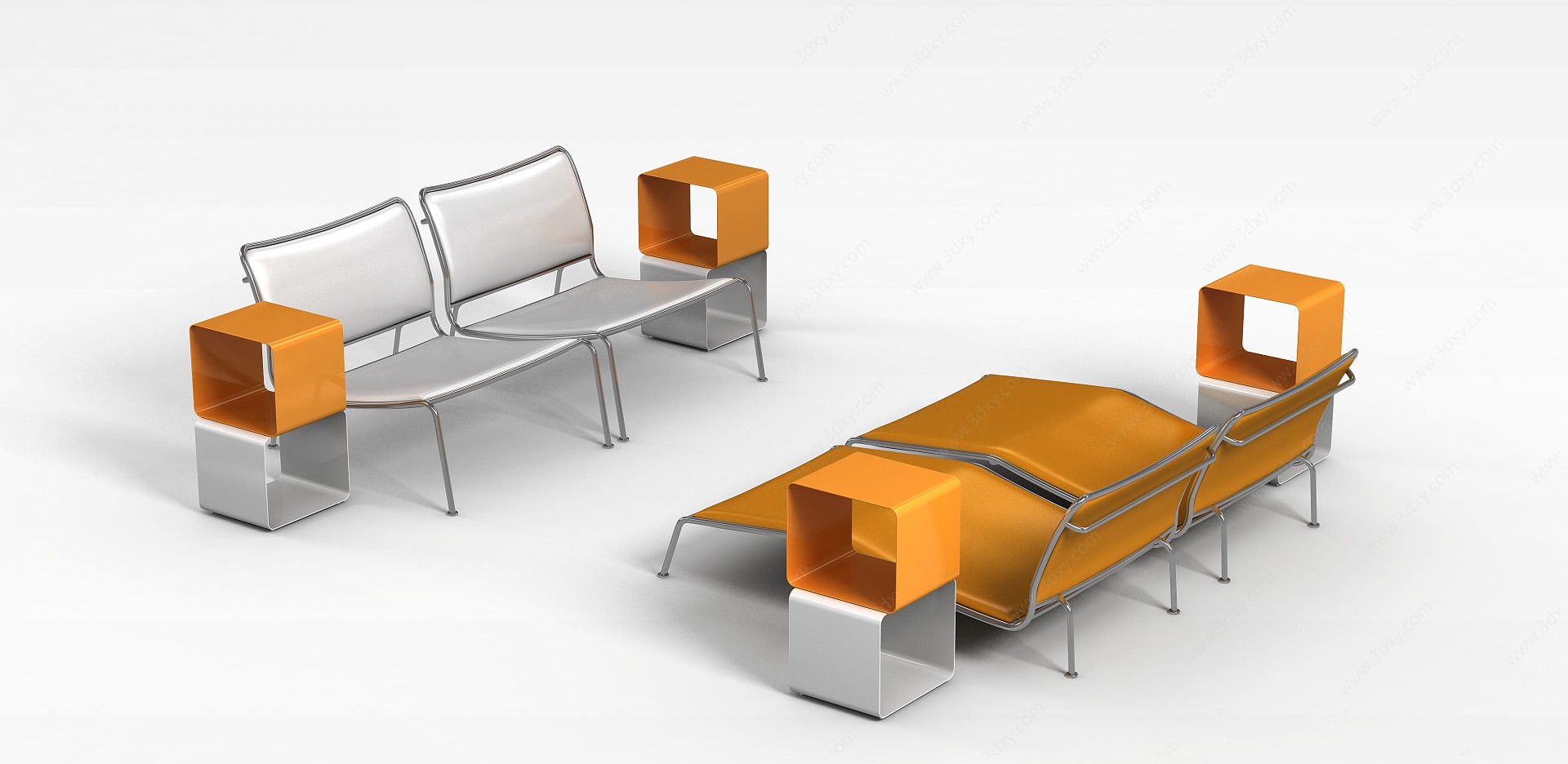 简约沙发组合3D模型