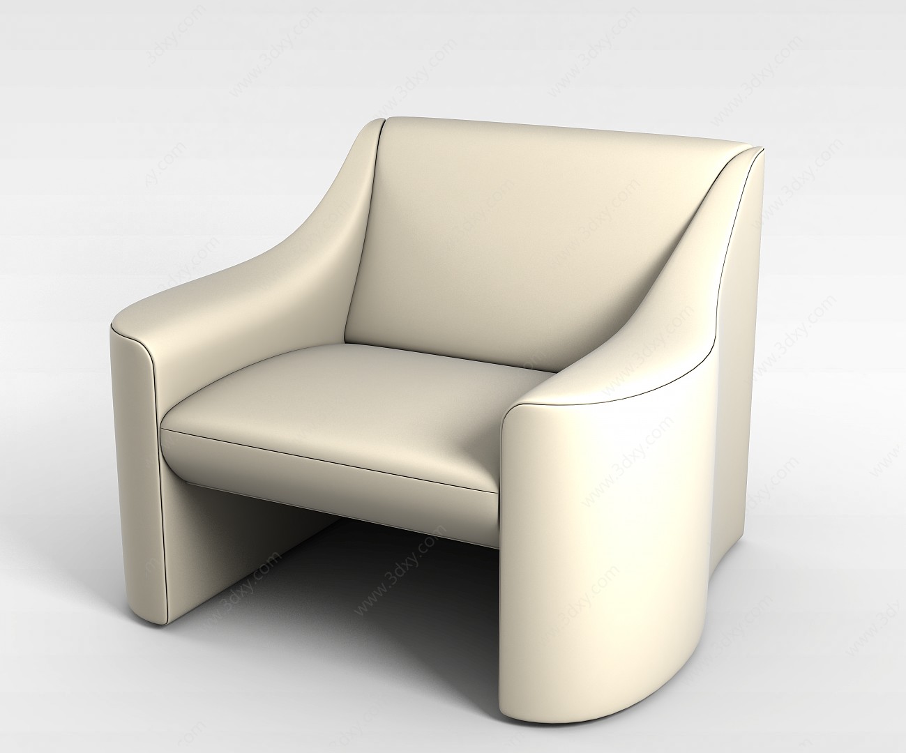 新式白色沙发椅3D模型