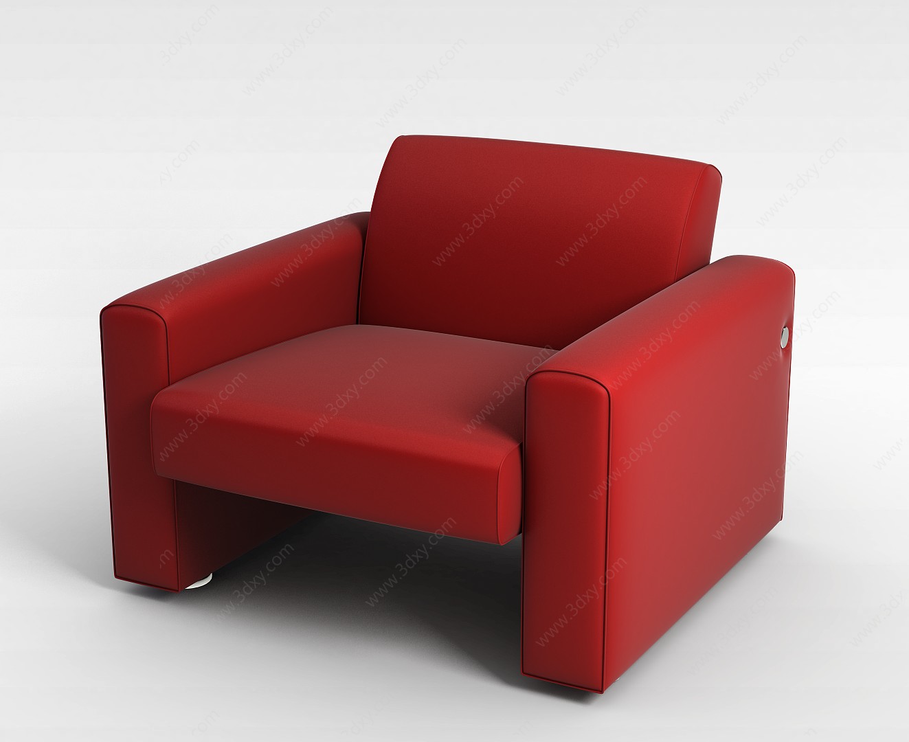 单体红色椅子3D模型