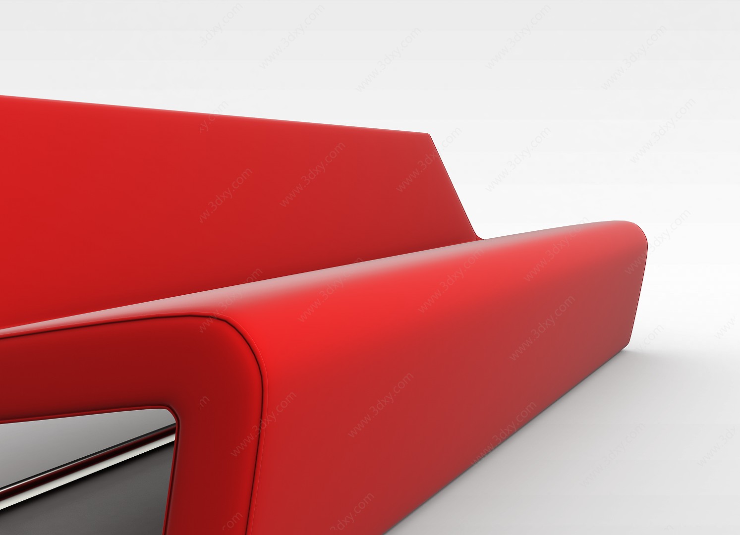 红色长椅3D模型