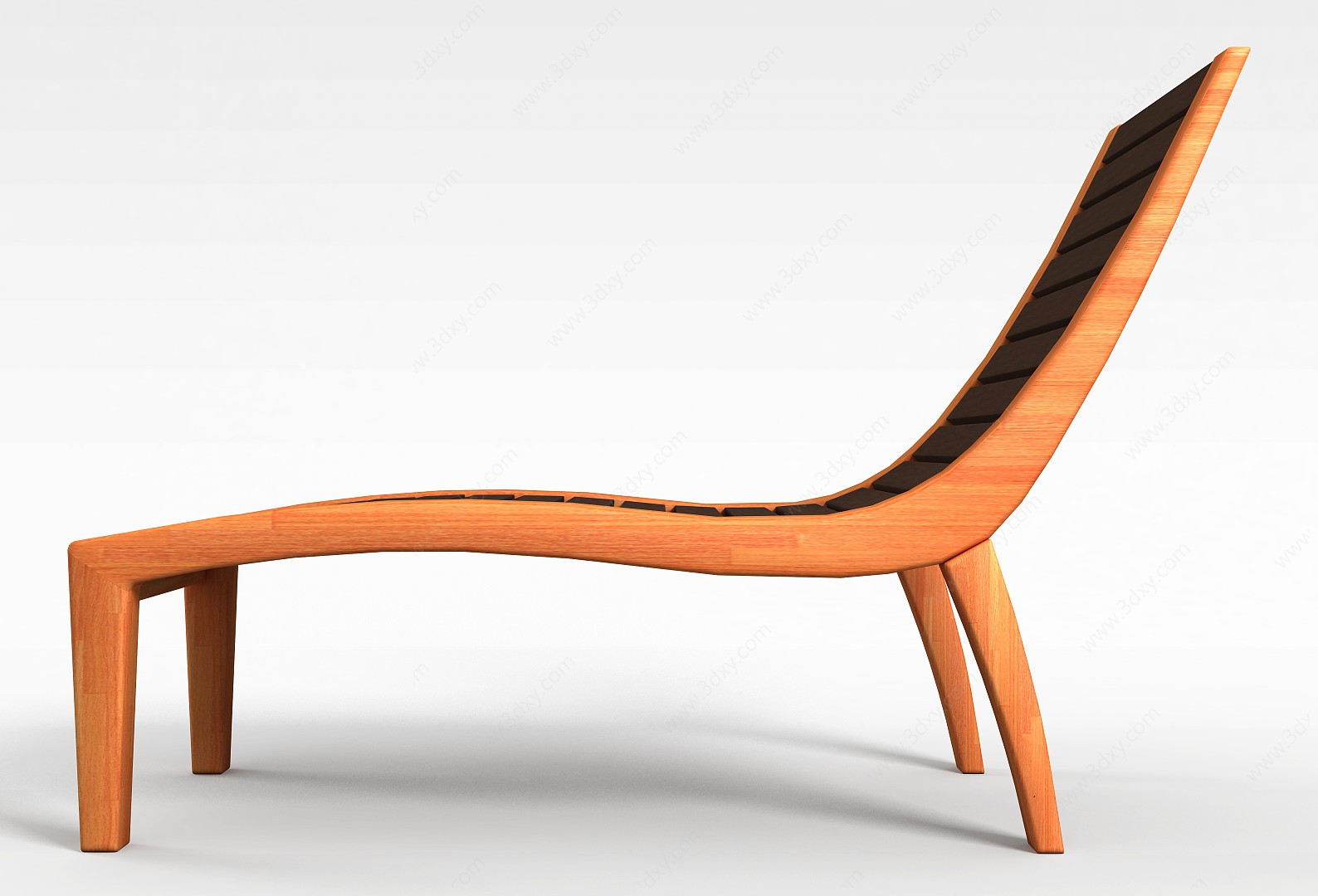 木质躺椅3D模型