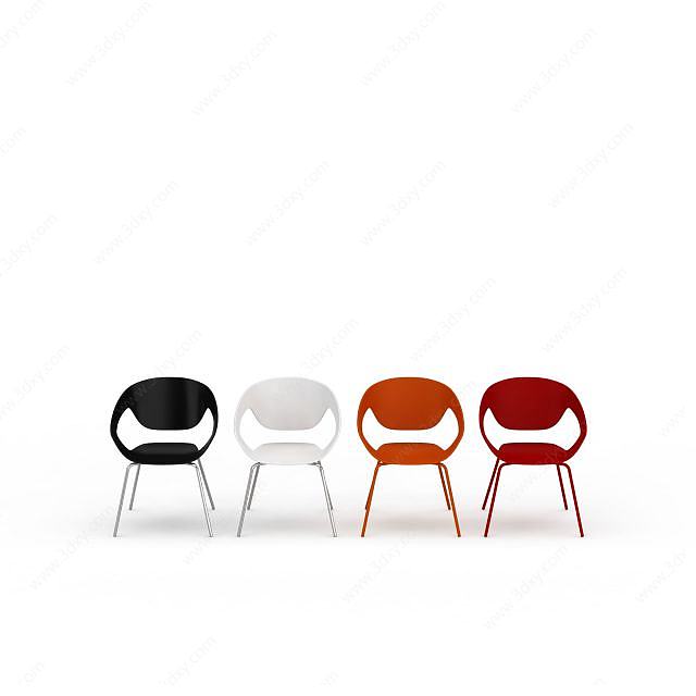 现代简约单人椅3D模型