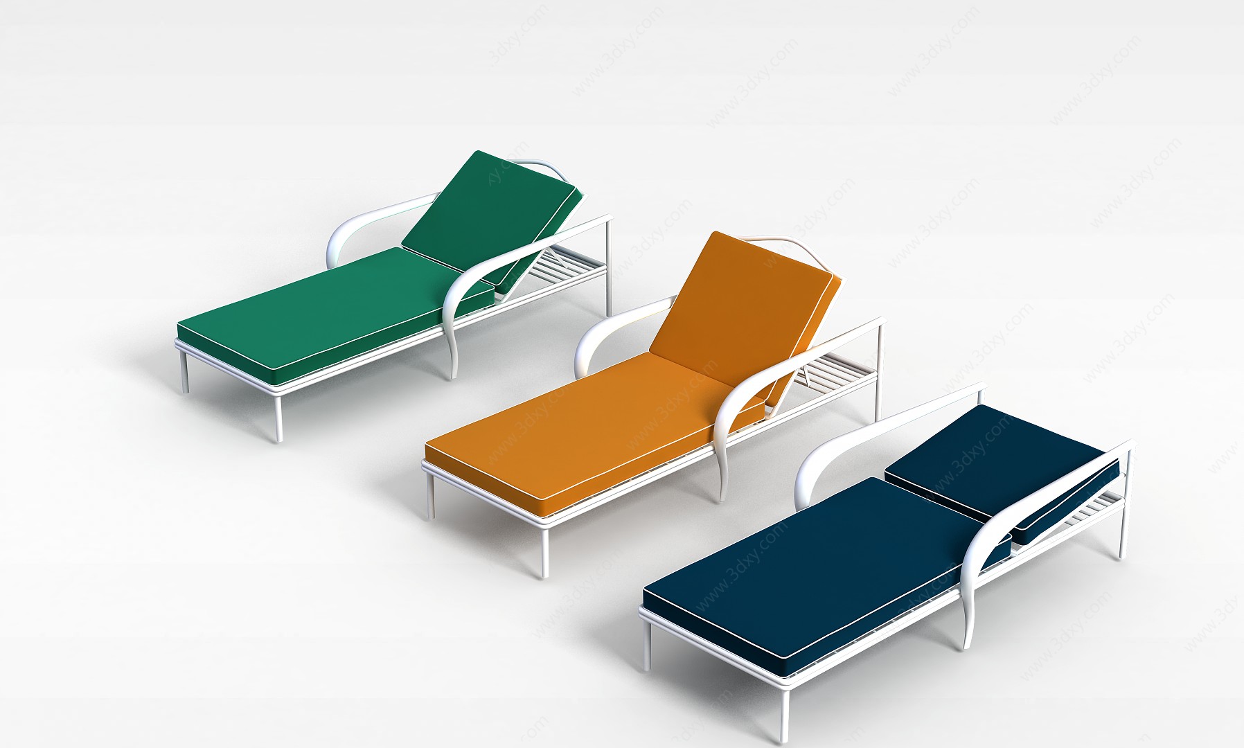 沙滩休闲躺椅3D模型