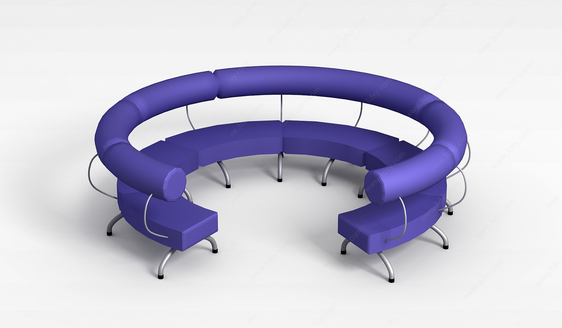 紫色环形沙发3D模型
