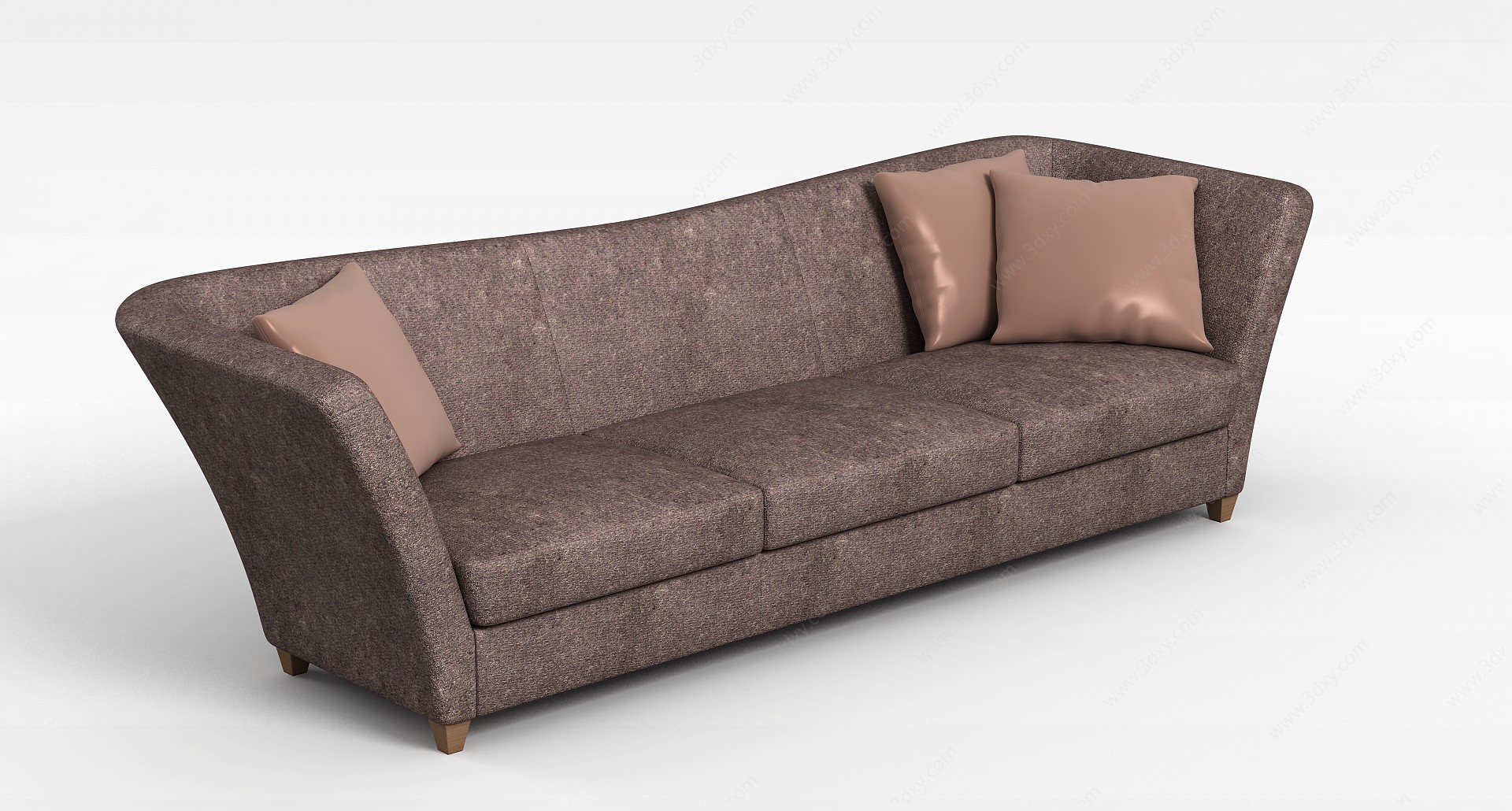 灰色布艺沙发3D模型
