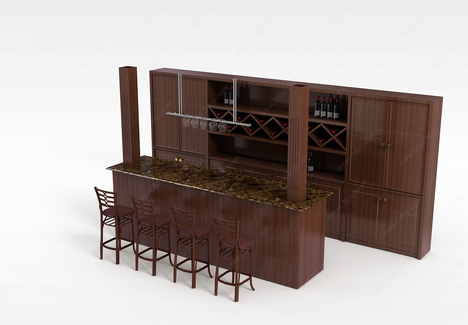 大型酒柜3D模型