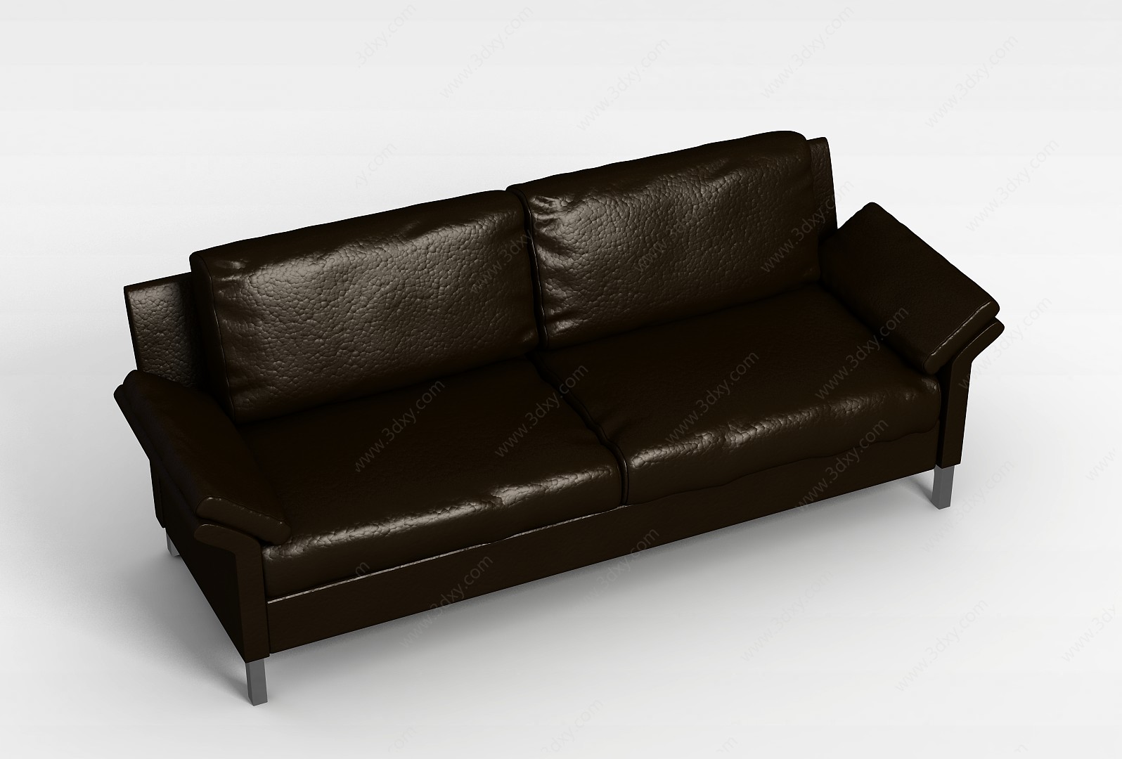 褐色多人沙发3D模型