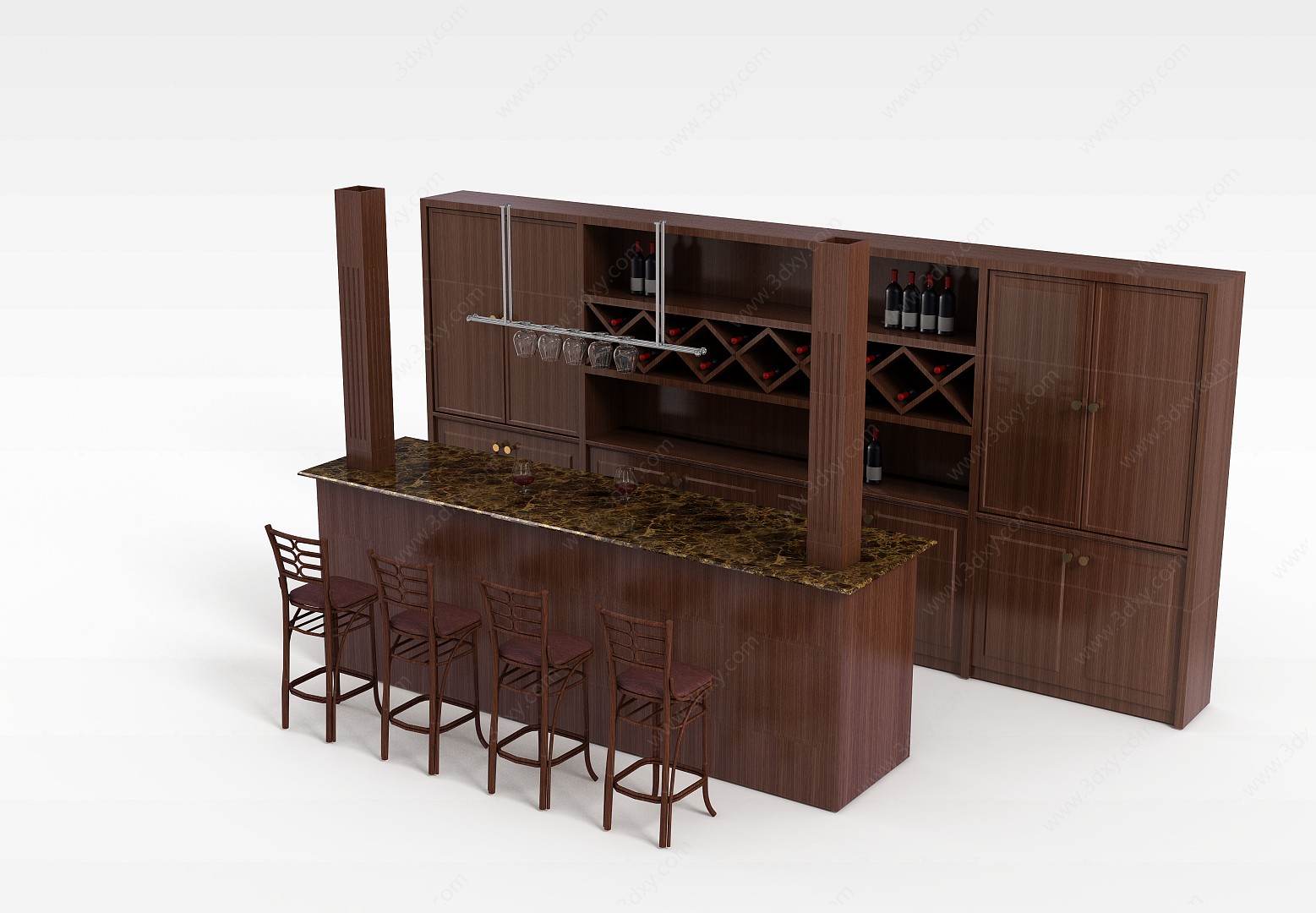 酒吧吧台3D模型