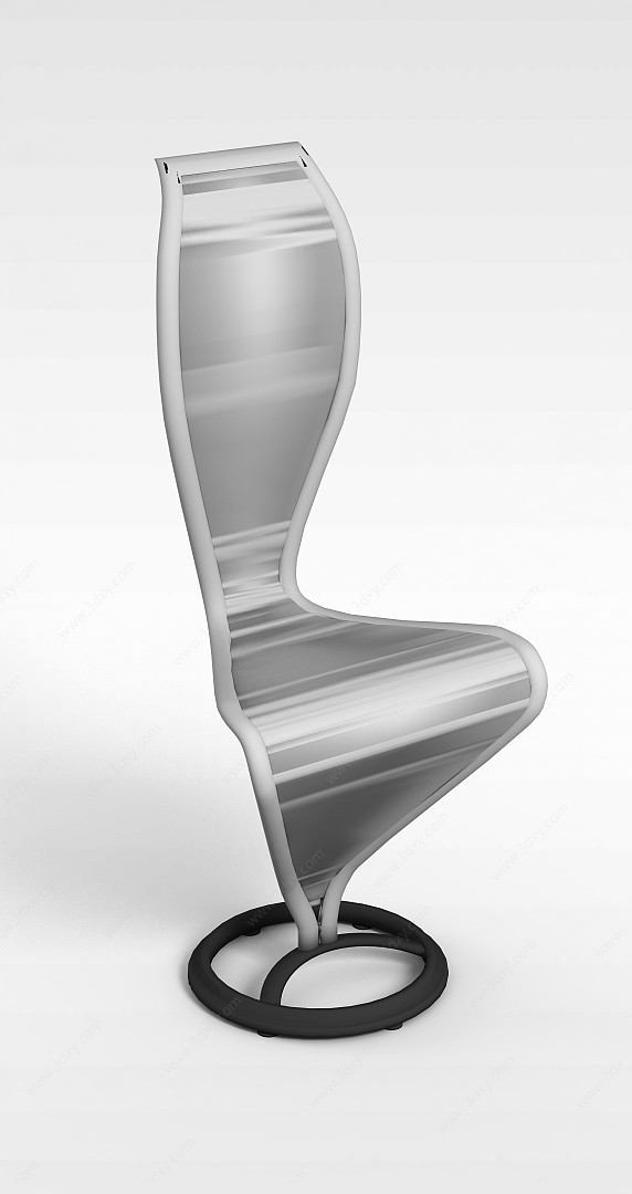 时尚吧台椅子3D模型