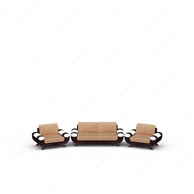 个性沙发组合3D模型
