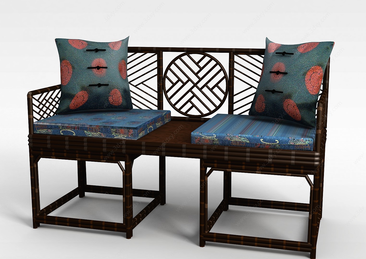 中式复古沙发3D模型