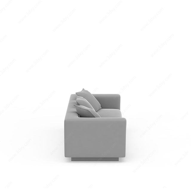 多人布艺沙发3D模型