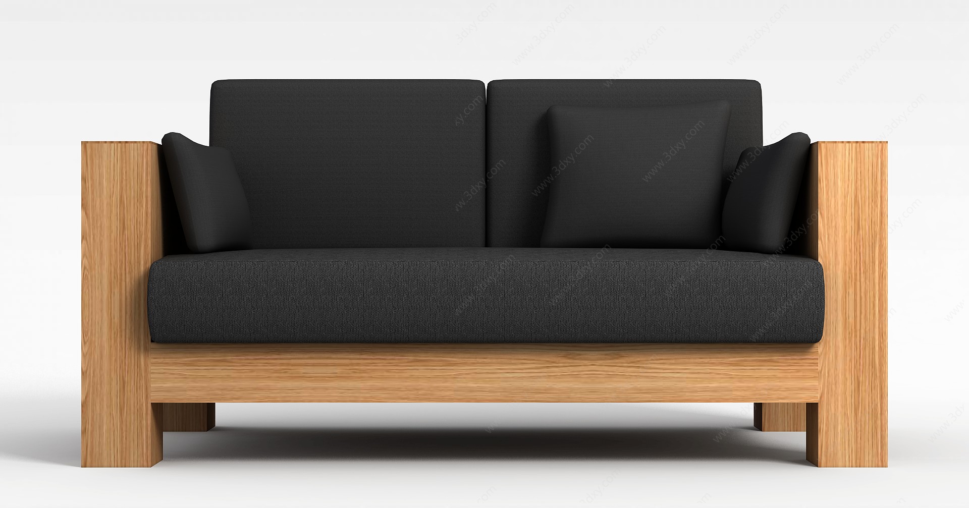 3d黑色布艺沙发模型,黑色布艺沙发3d模型下载