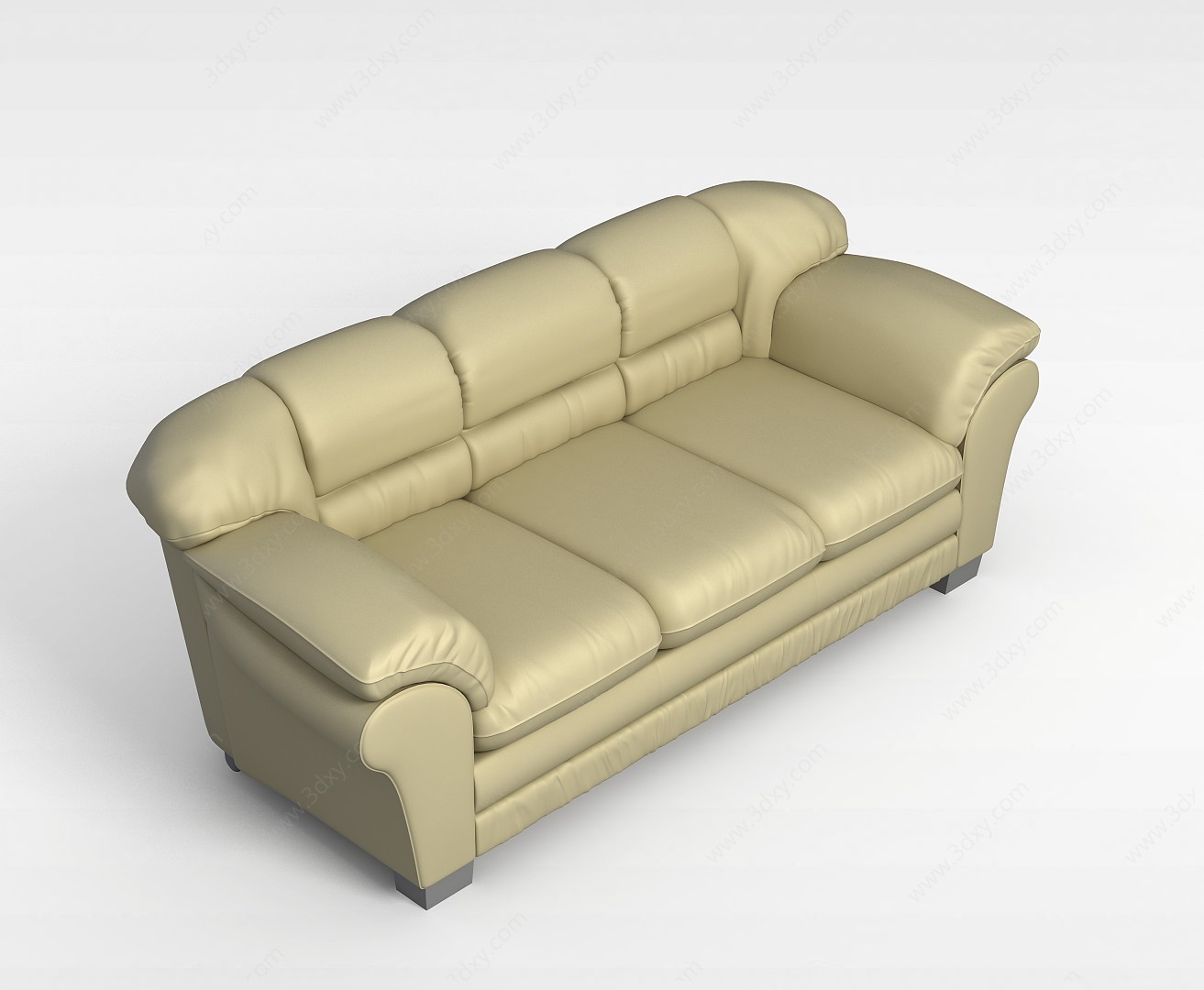 高档真皮沙发3D模型