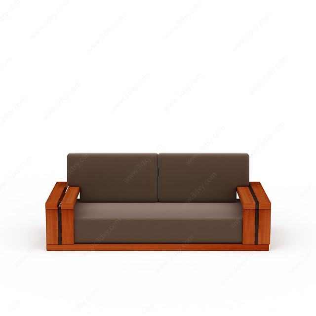 双人布艺沙发3D模型