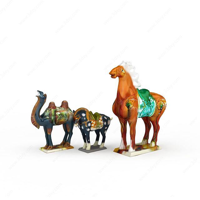 骆驼摆设品3D模型