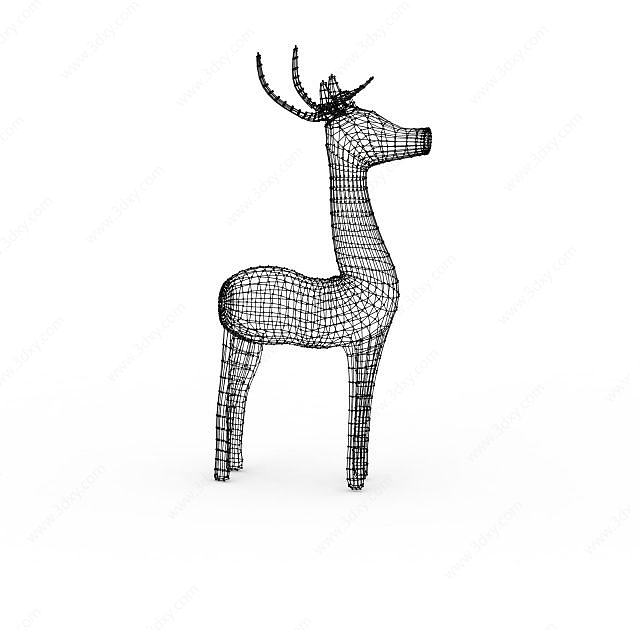 圣诞节小鹿3D模型