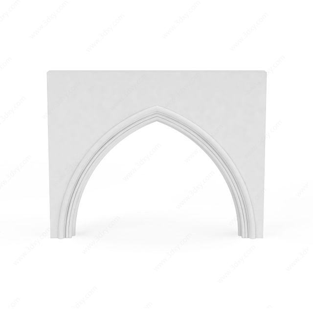 拱形建筑构件3D模型