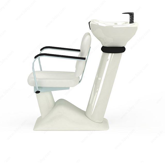 白色保健按摩椅3D模型