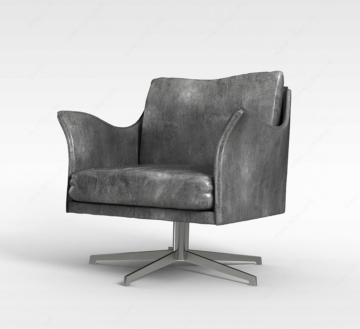 做旧灰色沙发椅3D模型