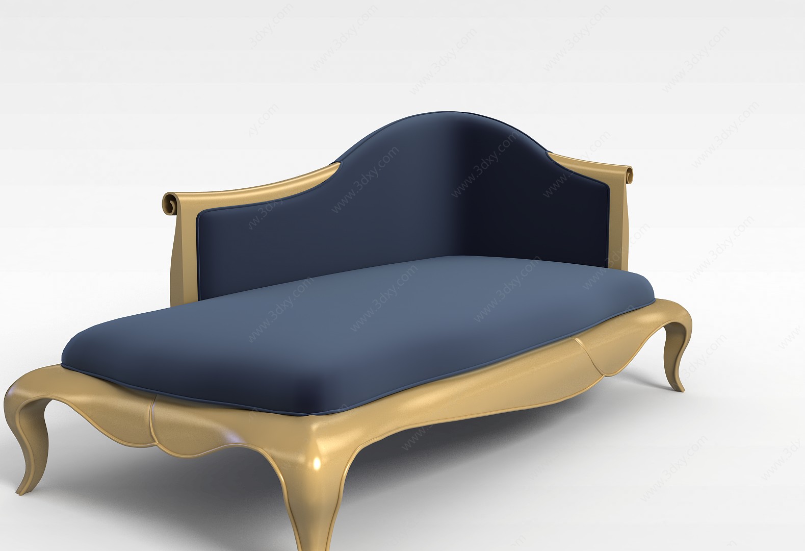 蓝色大气沙发椅3D模型