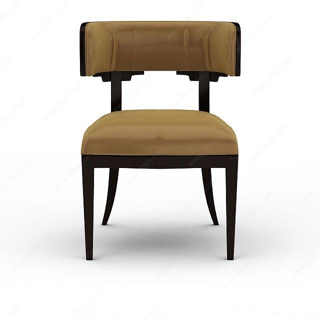 土黄色沙发椅3D模型