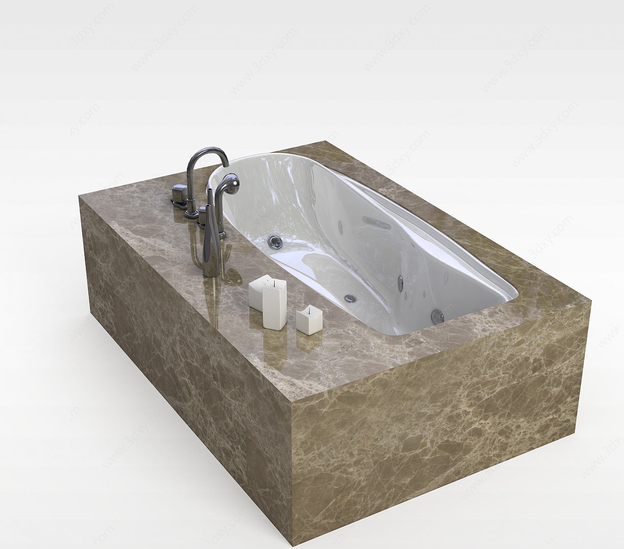 大理石浴缸3D模型