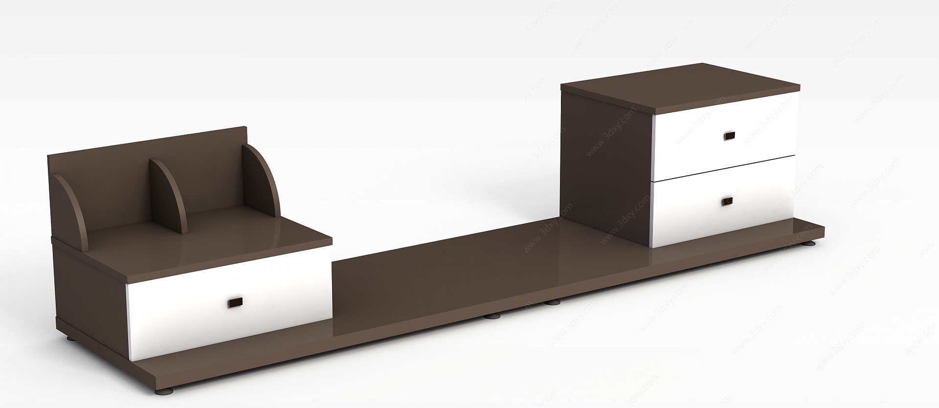 简约木质电视柜3D模型