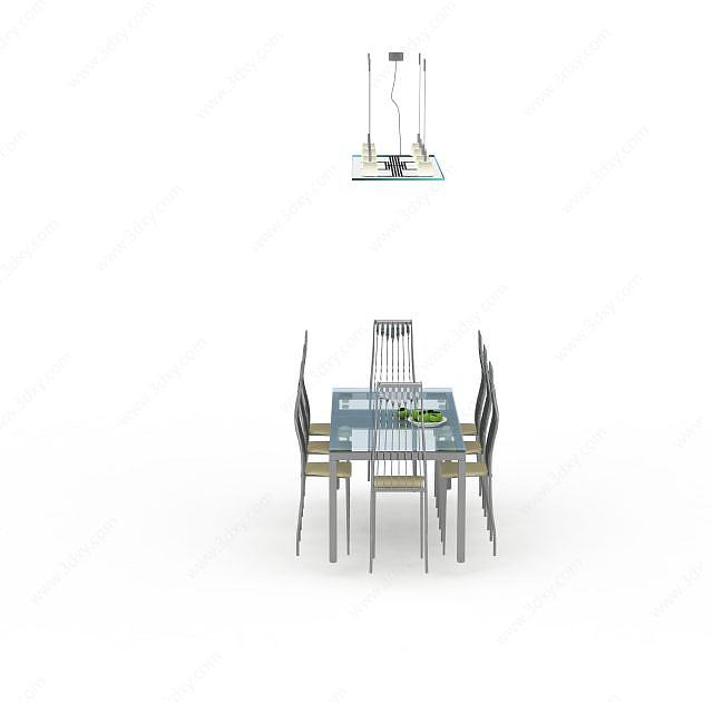 厨房餐椅3D模型