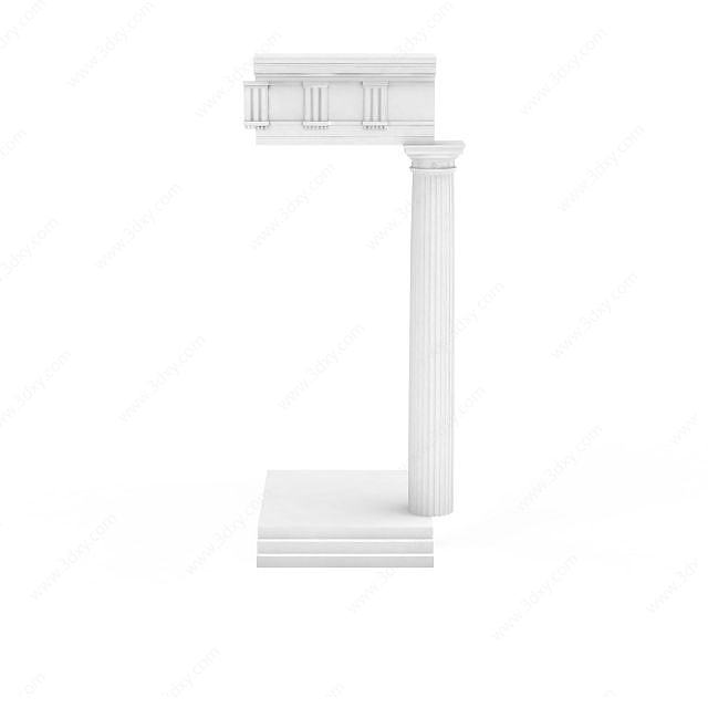 欧式罗马柱3D模型