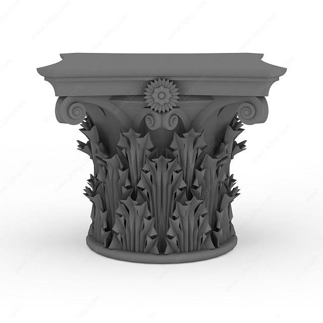 柱子顶部石膏构件3D模型