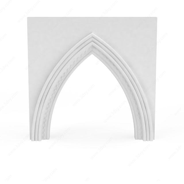 桃形石膏拱门3D模型
