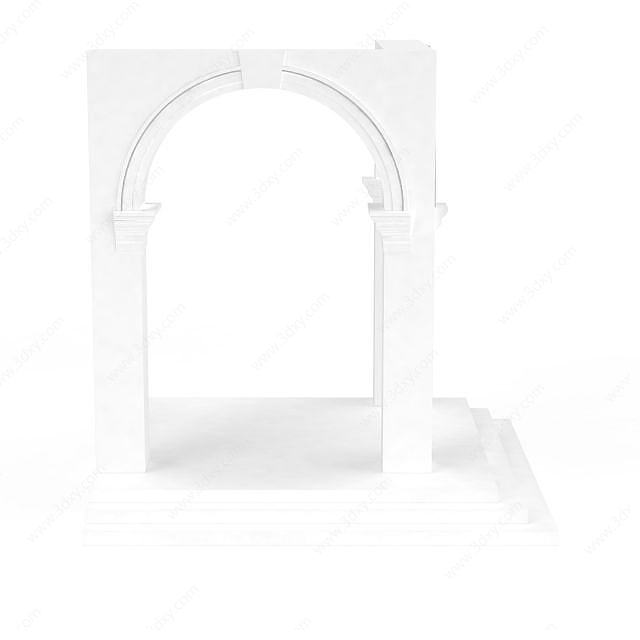 拱形门构件3D模型