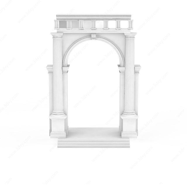 拱形门建筑构件3D模型