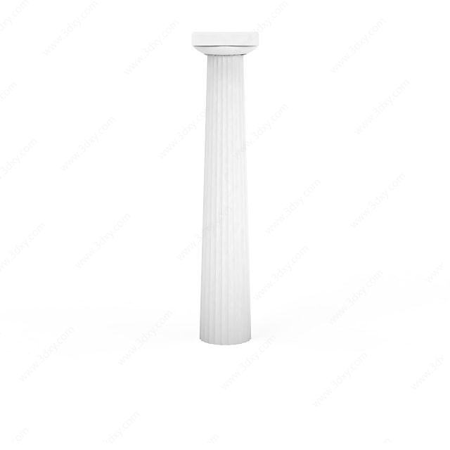 欧式石柱子3D模型