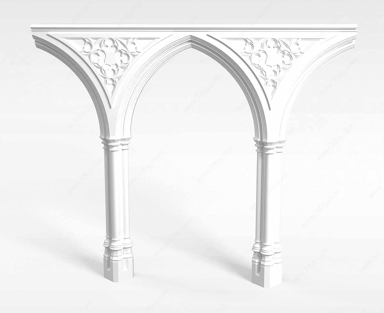 欧式石拱门3D模型