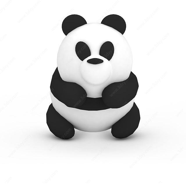 熊猫玩具3D模型