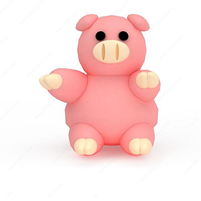 粉色小熊3D模型