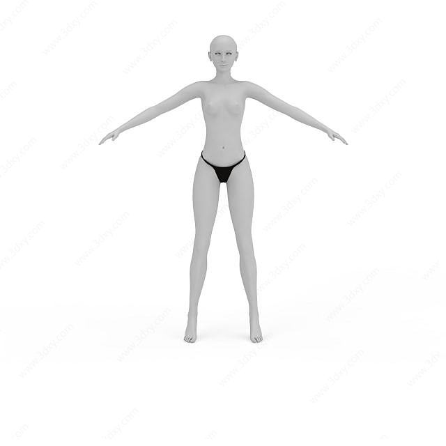 性感女模特3D模型