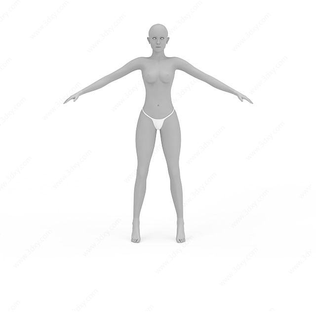 塑料女模特3D模型