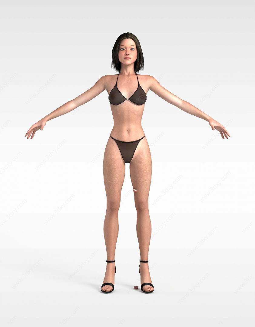 知性女人3D模型