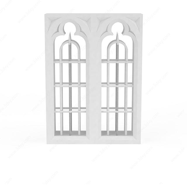 欧式建筑窗户3D模型