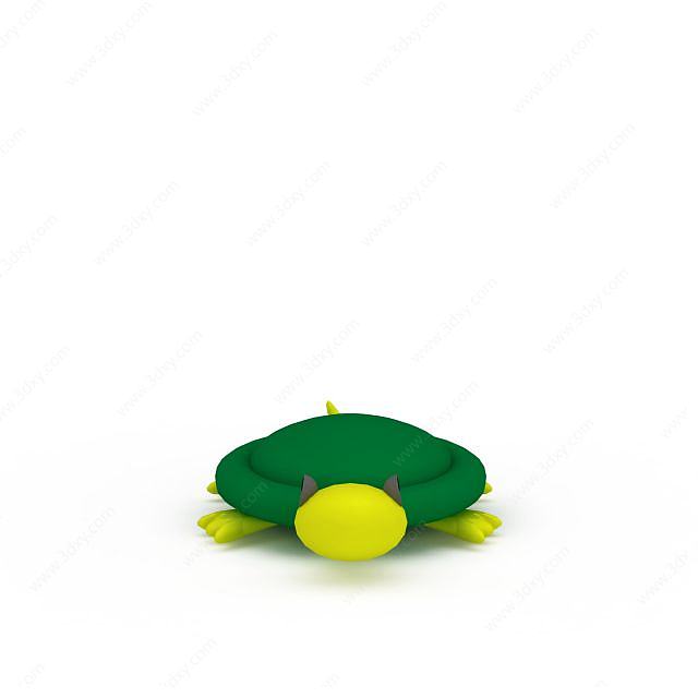乌龟玩具布偶3D模型
