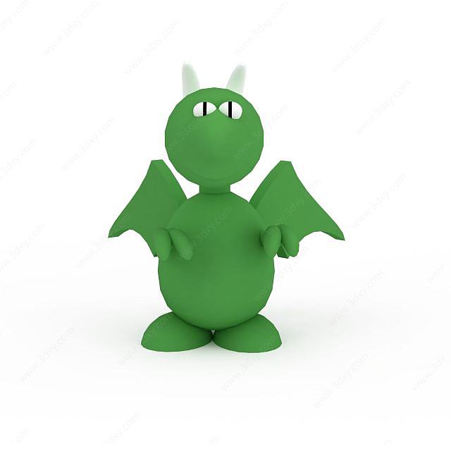 绿色蝙蝠玩具3D模型