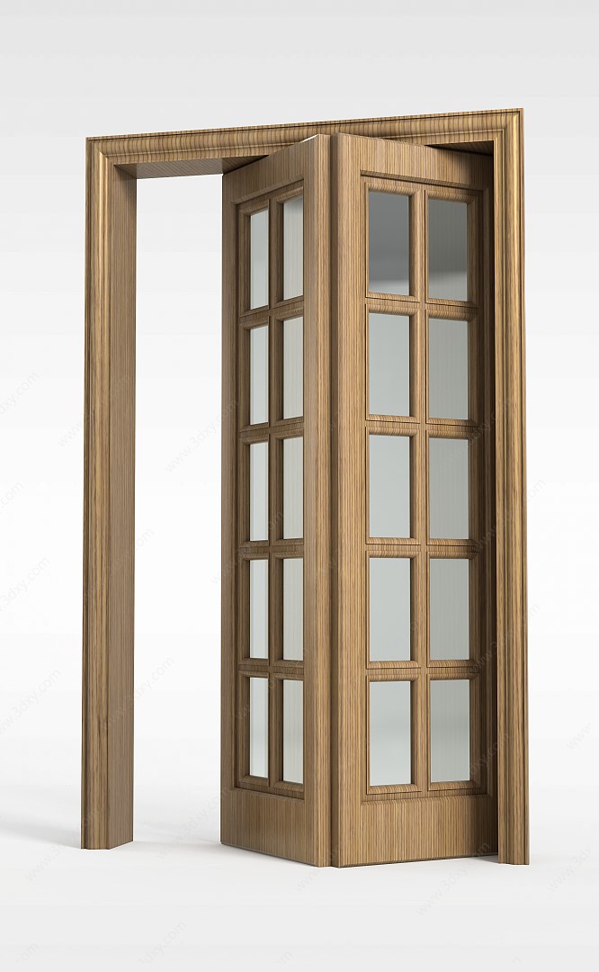 木质折叠门3D模型