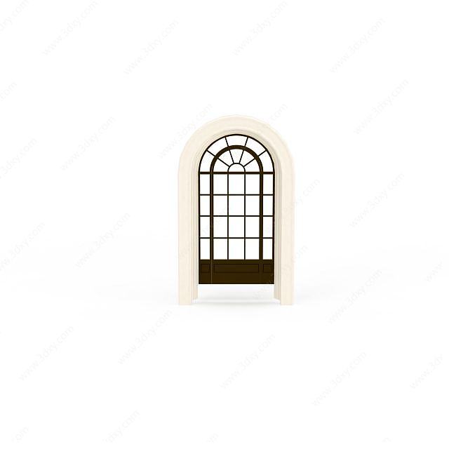 欧式教堂窗3D模型